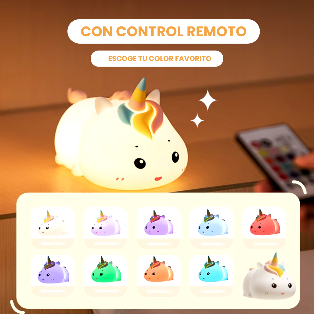 Lampara de Unicornio con Diversos Colores