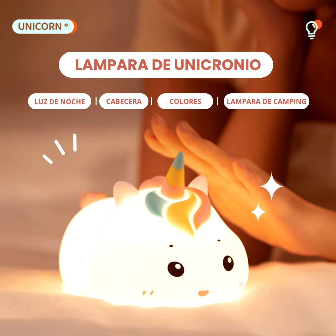 Lampara de Unicornio con Diversos Colores